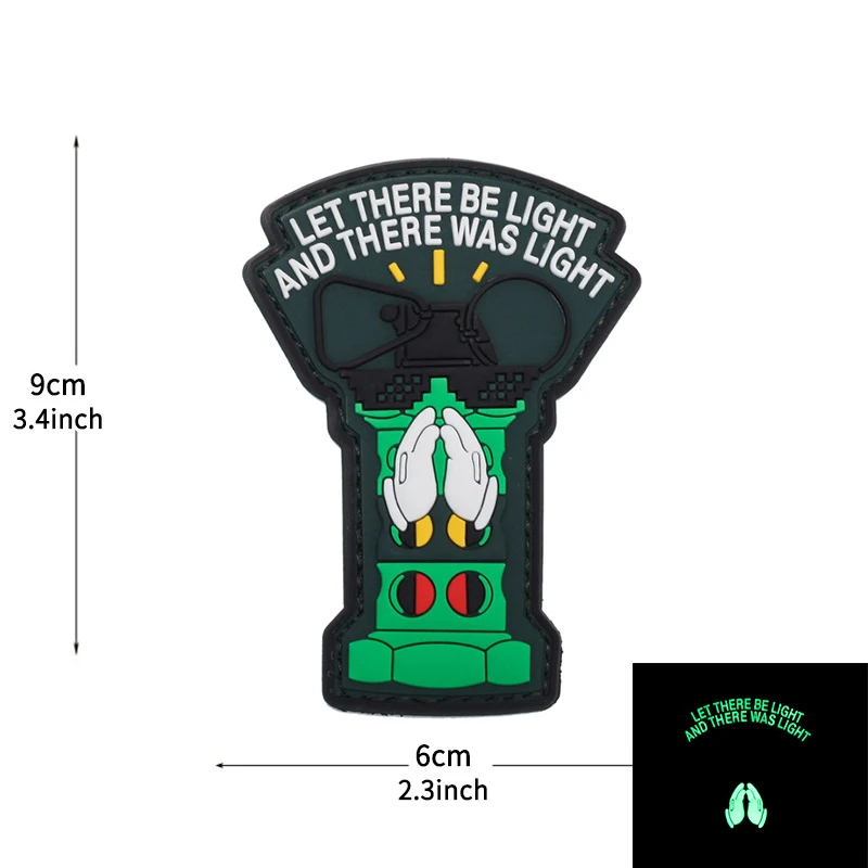 Pirate Flag Noodles Alien 3D PVC Tactical Luminous Patch Stereoscopic Hook Backing Morale Chapter Outdoor Backpack Rubber Badge - view 2