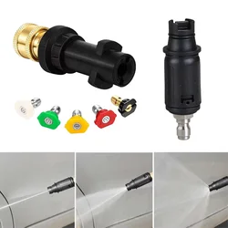 Pressure Washer Adapter Kit 1/4'' Quick Connect Nozzles For Karcher K2 K3 K4 K5 K6 K7 Car Wash Gun Garden Watering 3000 PSI