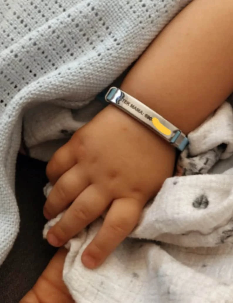 Bracelet anti-perte avec numéro de téléphone personnalisé pour enfant, accessoire d'urgence pour identification de bébé, 2024