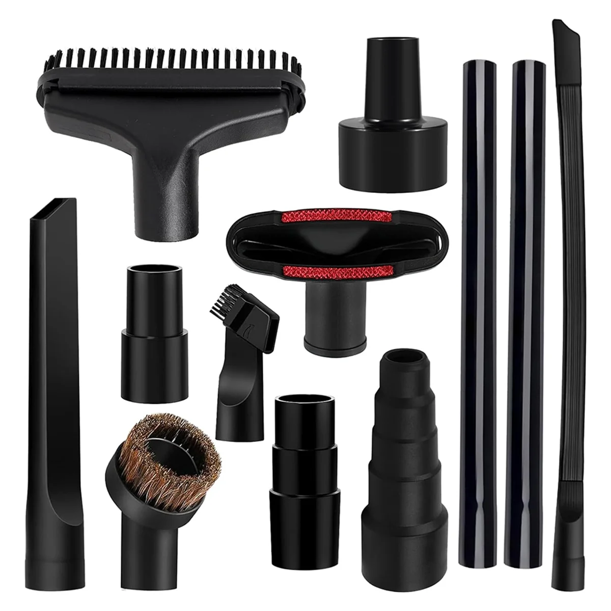 12PCS Universal Vakuum Aufsätze 1-1/4In Staubsauger Zubehör Pinsel Verlängerung Zauberstab Düse Fugendüse Nass Trocken-LITE