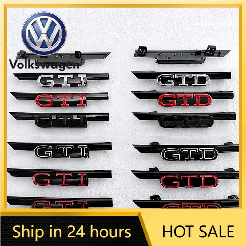 

2026 Hot For Volkswagen Golf Passat Jetta Polo Touareg 3 5 8 MK8 MK3 RLINE 3D ABS Car Front Grille GTI GTD Logo Emblem Replaceme