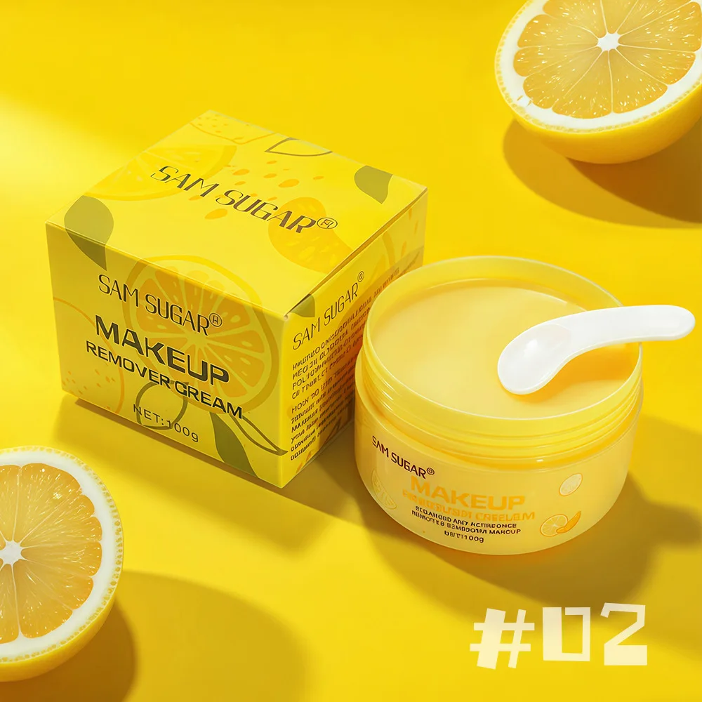 بلسم تنظيف الفاكهة مزيل المكياج مع مستخلصات طبيعية لطيف على العينين والشفاه التطهير العميق لا بقايا للبشرة الحساسة