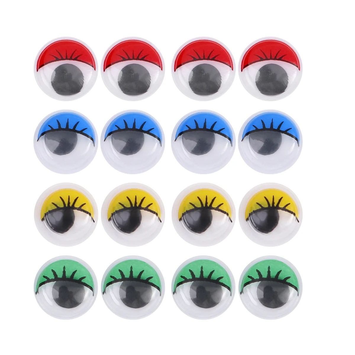 100Pcs 8mm Eyelashes Wiggly Wobbly Googly Eyes for Toys DIY Craft Decor (Blue) diy eyes diy cartoon eyes