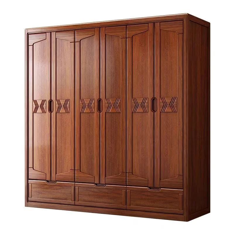 

Storage Cabinet Bedroom Home New Chinese Solid Wood Wardrobe