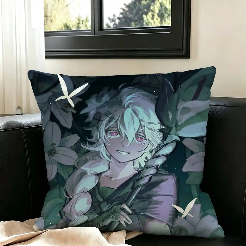 White Lily Cookie Run Kingdom  Square Double-Sided printed Pillow Case Bedroom Bedside Pillow Sofa Cushion Cover - view 4