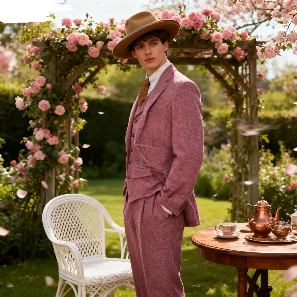 

Мужской деловой костюм Ternos 2025, роскошный классический деловой костюм, уникальный однобортный пиджак, комплект элегантной профессиональной одежды