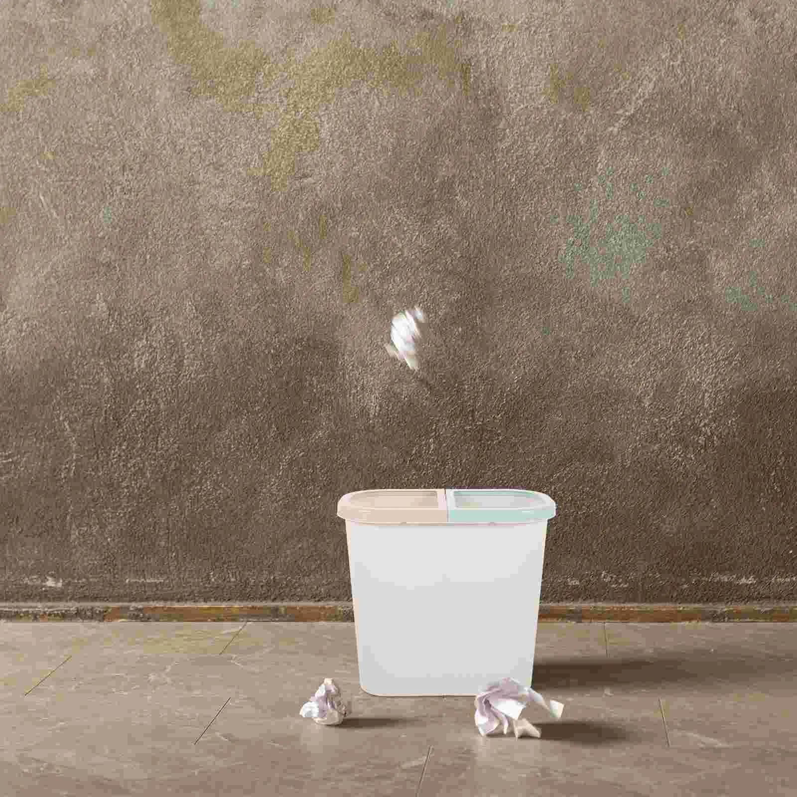 Sorting Trash Can Bucket Double Mini Bin Barrel Dual White Pedal Outdoor Garbage Recycle