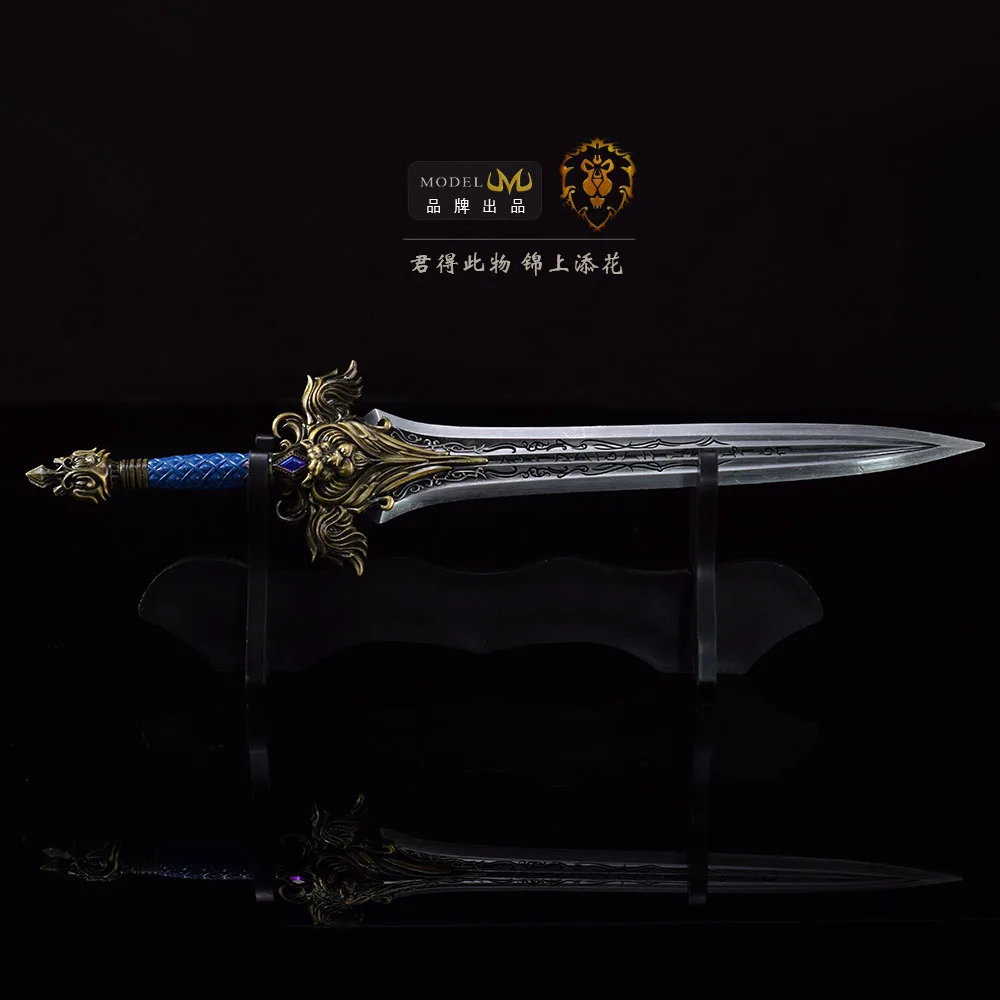 30cm World of Warcraft Game Peripheral Llane Wrynn Lion's Head Sword All Metal Crafts Frostmourne Weapon Model Gifts Ornaments