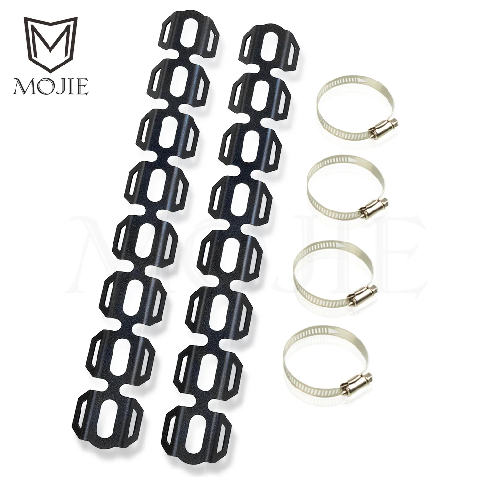 Motorcycle Exhaust Pipe Protector Heat Shield Guard For yamaha FZ8 FZ1 FZ6 FAZER FZ750 FZ700 FZ600 FZS150 FZ150I FZX700 FAZER view 2