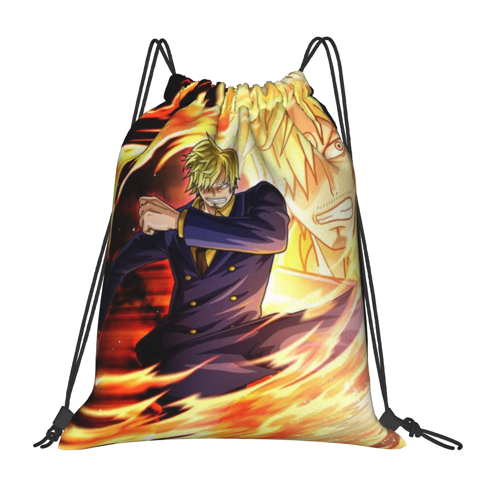 

Портативный дорожный рюкзак-мешок Golden Sanji на шнурке, рюкзак для езды на велосипеде, сумка-мешок для спортивной обуви