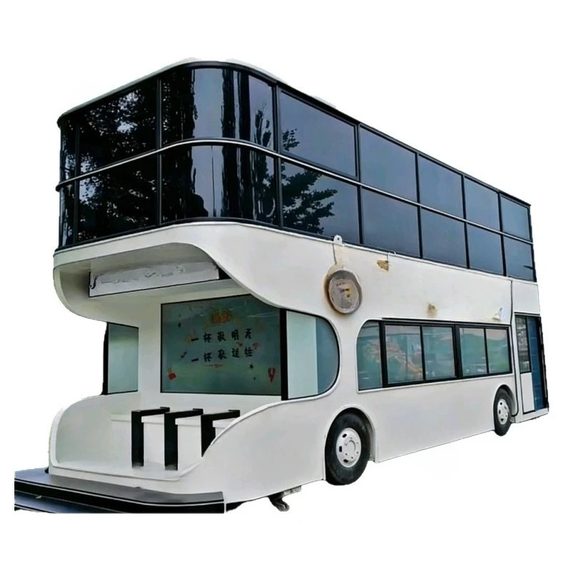 Internet celebrity double-decker bus dining car multi-functional commercial coffee drink catering camp night market stall mobile