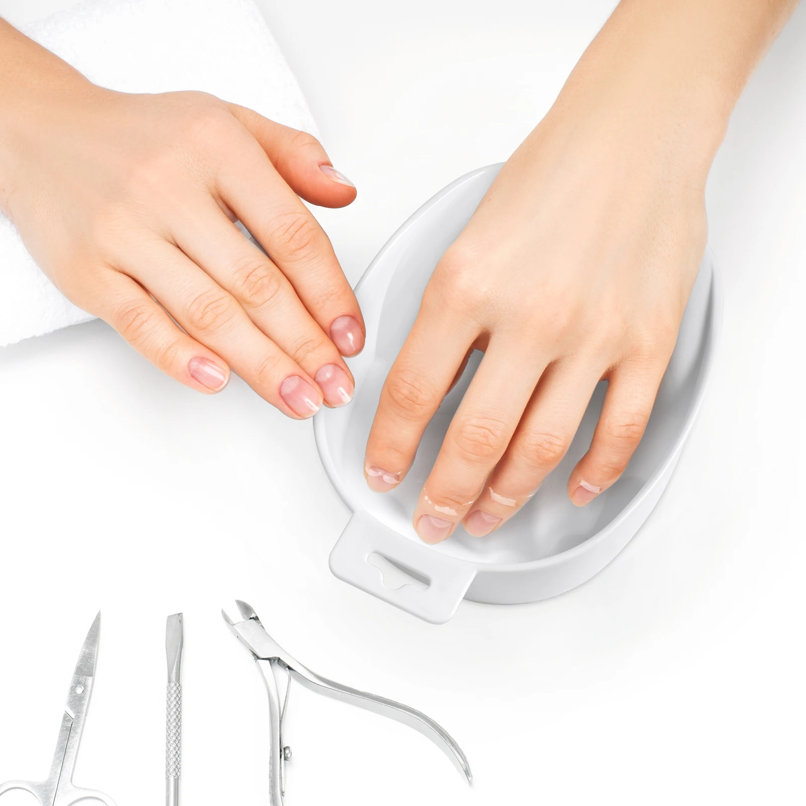 Nail Durable Plastic Manicure Soak Tray Manicure Tools Tools False Nails Removal Gel Nail Treatment Salon Home Use