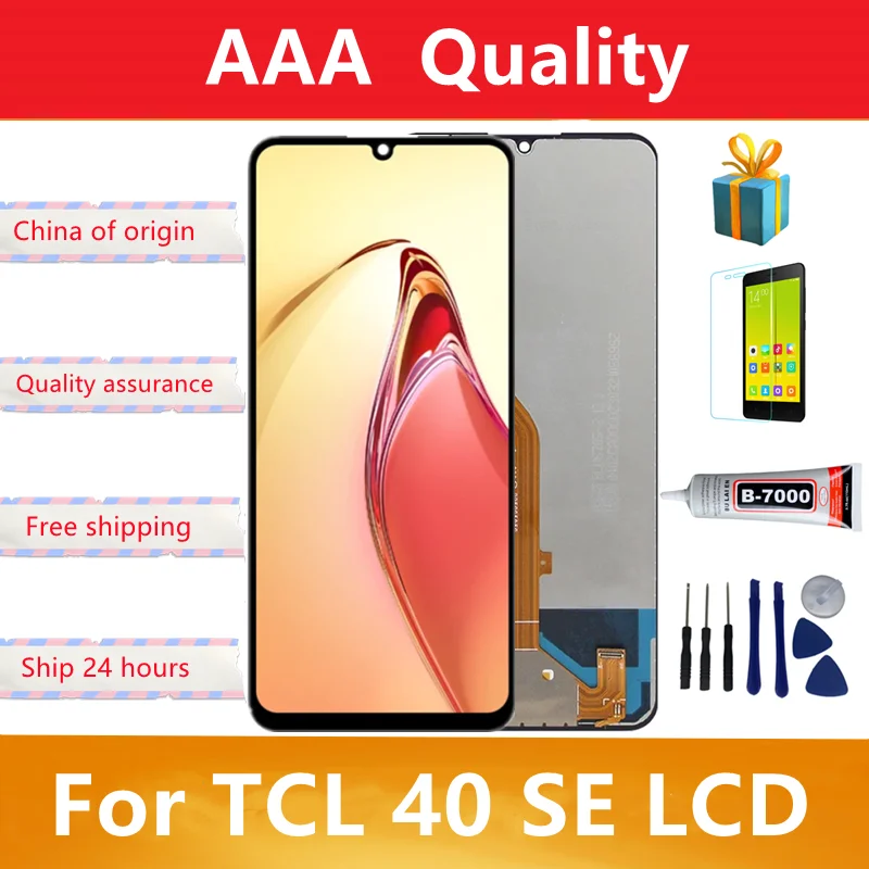 6.75 inch For TCL 40 SE 40SE LCD Display With Touch Screen Digitizer Full Assembly For TCL T610 T610K T610P LCD Repair part