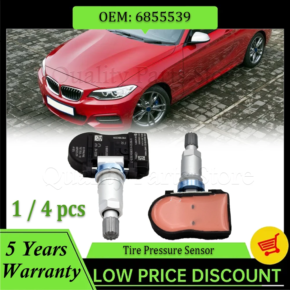 433MHz TPMS Car Tire Pressure Sensor For BMW 1 2 Series 2014-2024 3 4 Series M2 i3 i8 2014-2021 6855539 36106881890