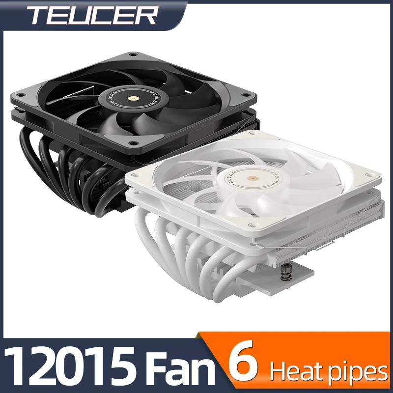Teucer CPU Cooler 6 HeatPipes Processador Air Radiator 12cm 12015 PWM Silent Fan for LGA1700 1200 1151 1150 X79 X99 2011 AM4 AM5