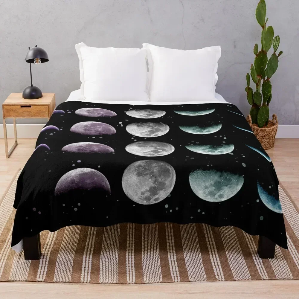 

Moon Phase Throw Blanket Air Conditioner Soft Blanket for Office Home