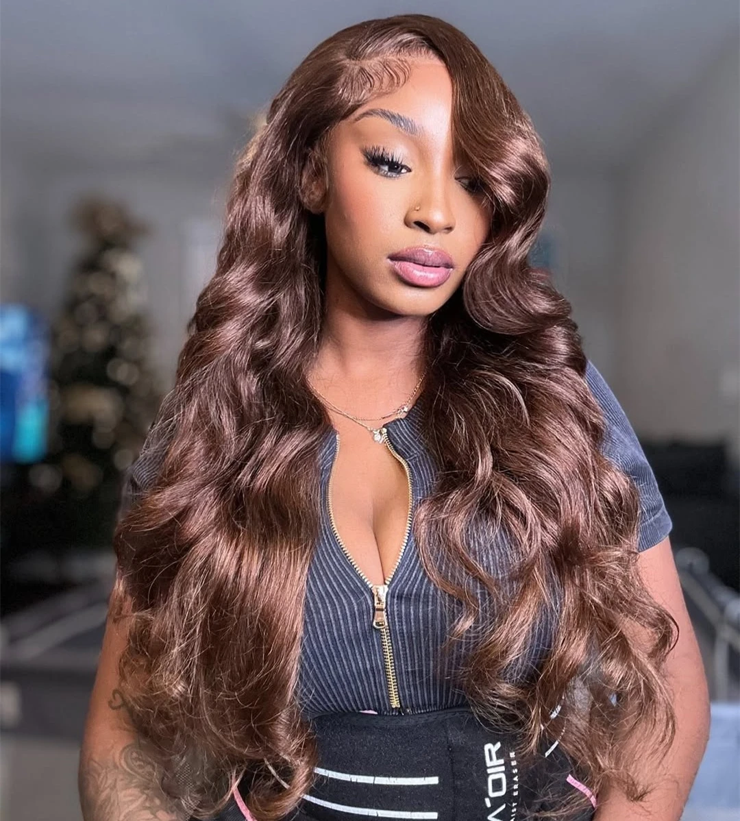 

Шоколадно-коричневый 13x4 объемная волна парик фронта шнурка для женщин 13x6 фронтальные человеческие волосы предварительно выщипанные 4x4 парики из бразильских волос