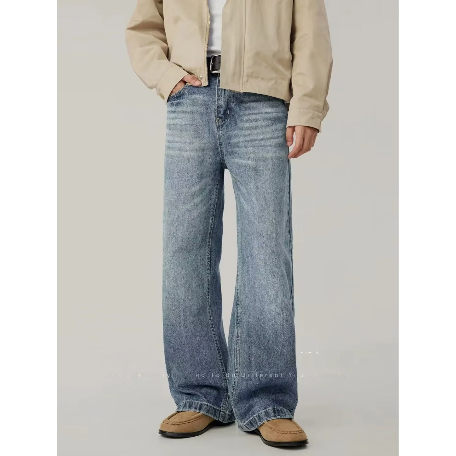 

Универсальные джинсы в стиле Харадзюку, простые, модные, новые, в японском стиле, для ленивых, в стиле INS, с индивидуальным дизайном, длинные брюки, трендовые, художественные, повседневные джинсы