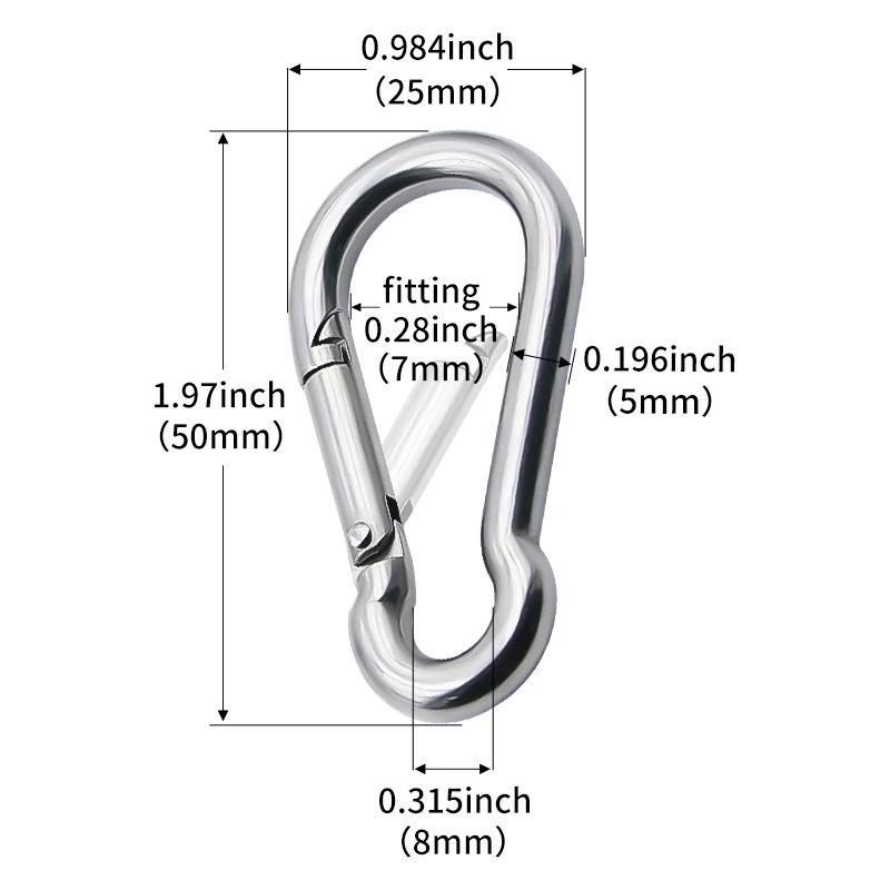 2-6PCS M15 stainless steel pulleys, single pulley with M5 climbing buckle rotatable rope, lifting tool