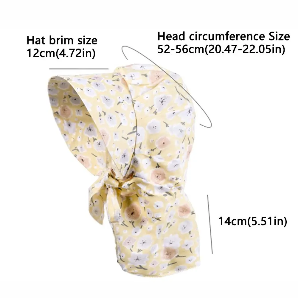 غطاء حماية صيفي متين مطبوع عليه زهور، قبعات واقية من الشمس ملونة قابلة للتنفس، سريعة الجفاف ومقاومة للرياح، قبعة شمسية بحافة كبيرة في الهواء الطلق #6