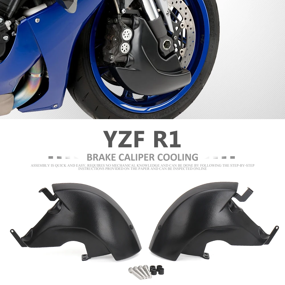 Motorcycle Black Brake Caliper Air Cooling Kit For YAMAHA YZF R1 YZF-R1 Yzf r1 2020 2021 2022 2023 2024 Cooler Housing