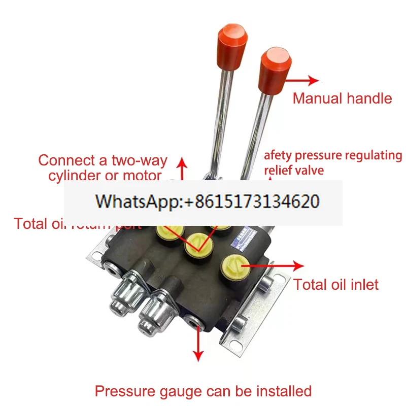 1pcs  ZS-118 series manual reversing multi-channel hydraulic directional control valve solenoid valve