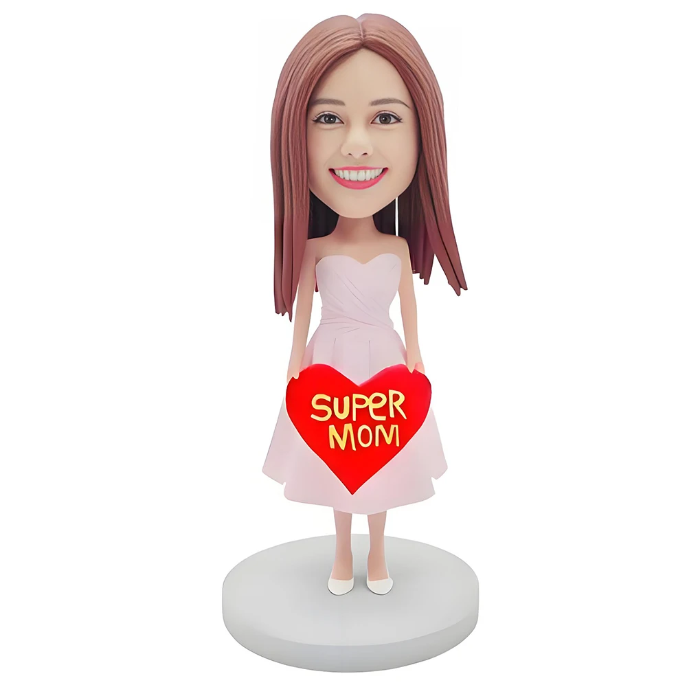 

Customized Super Mom Bobblehead Doll, Personalized Gifts For Mom,Handmade Sculptures Customized According To Your Photos