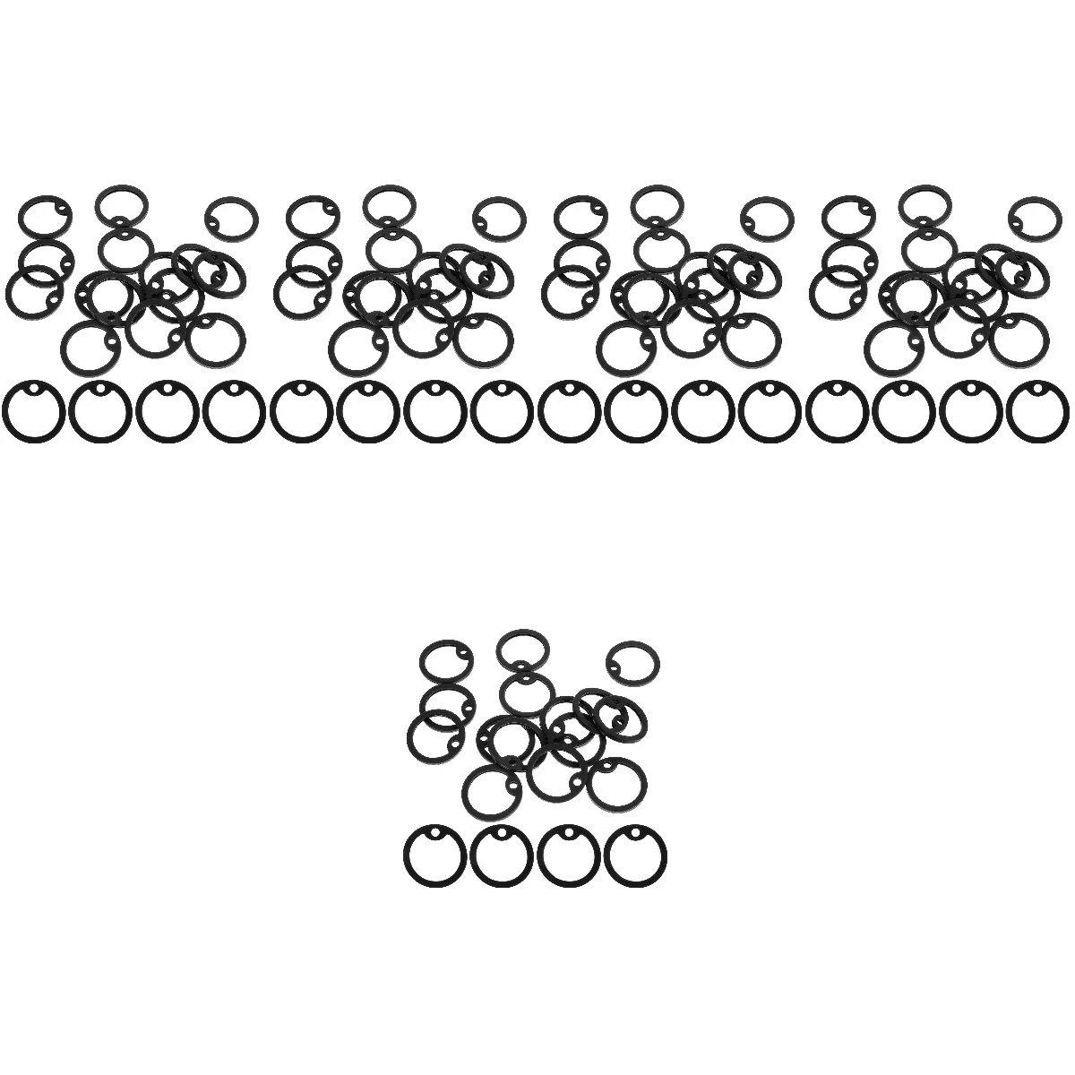 

5pcs 5 PCS Tag Dog Collar Ring Pet Cute Covers Pets Silencers for Tags Accessories Round Black