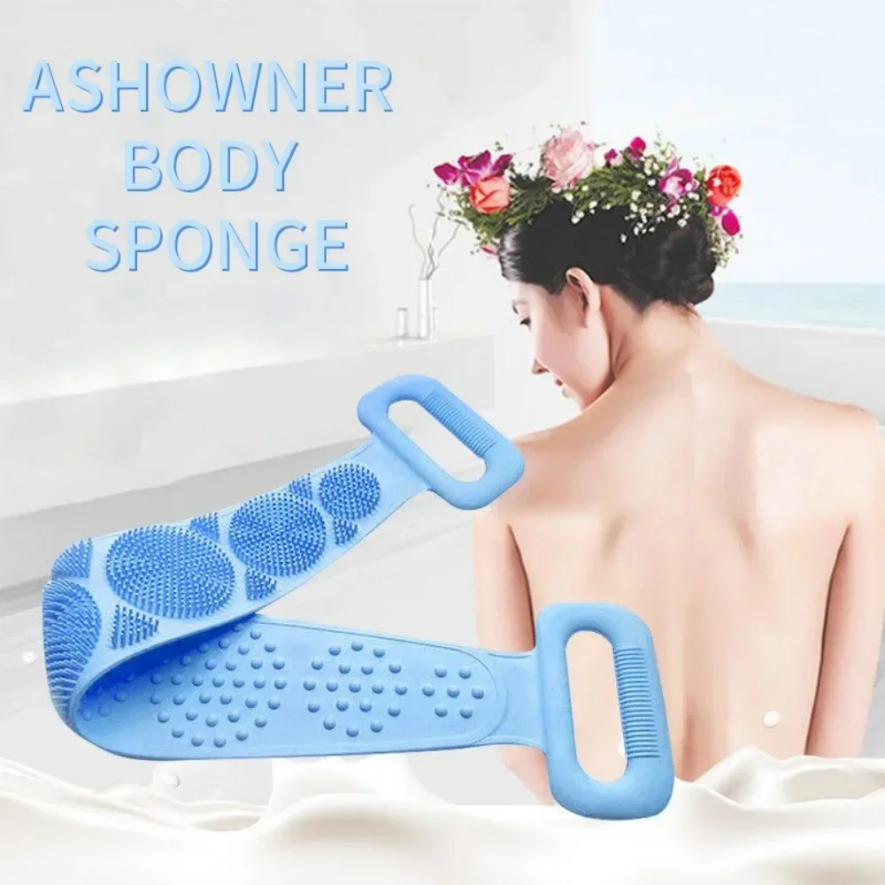 Éponge de Énergie du Dos en Silicone, Brosse de Bain, Douche, Lavage du Corps, Éponge de Bain