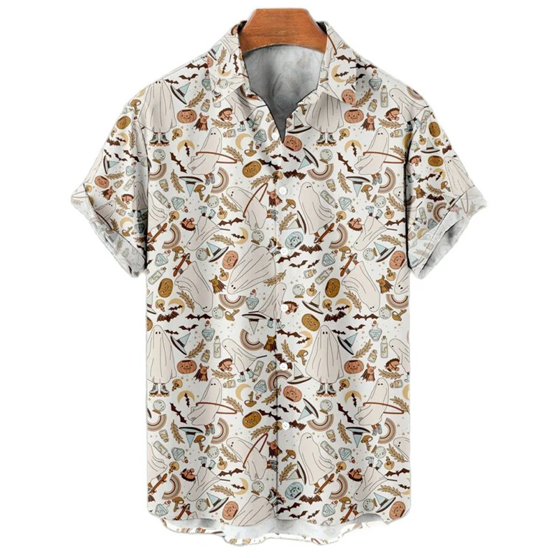 Camisa hawaiana de manga corta con solapa de botones para hombre, ropa masculina, blusa con estampado de grulla china, Animal 3D, Verano