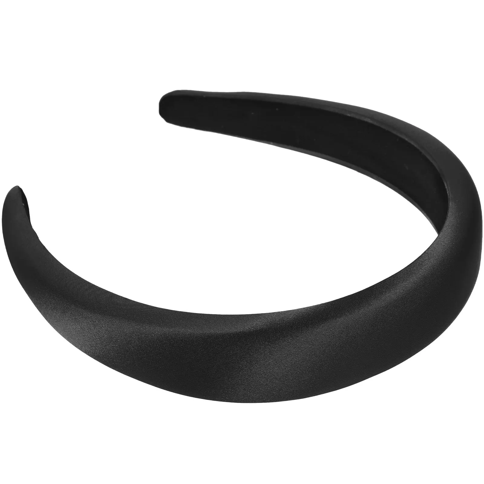 

Black Wide Satin Headband Women Nonslip Padded Hairband Daily Party Work Hair Accessories Satin Headband Women Hair Accessories