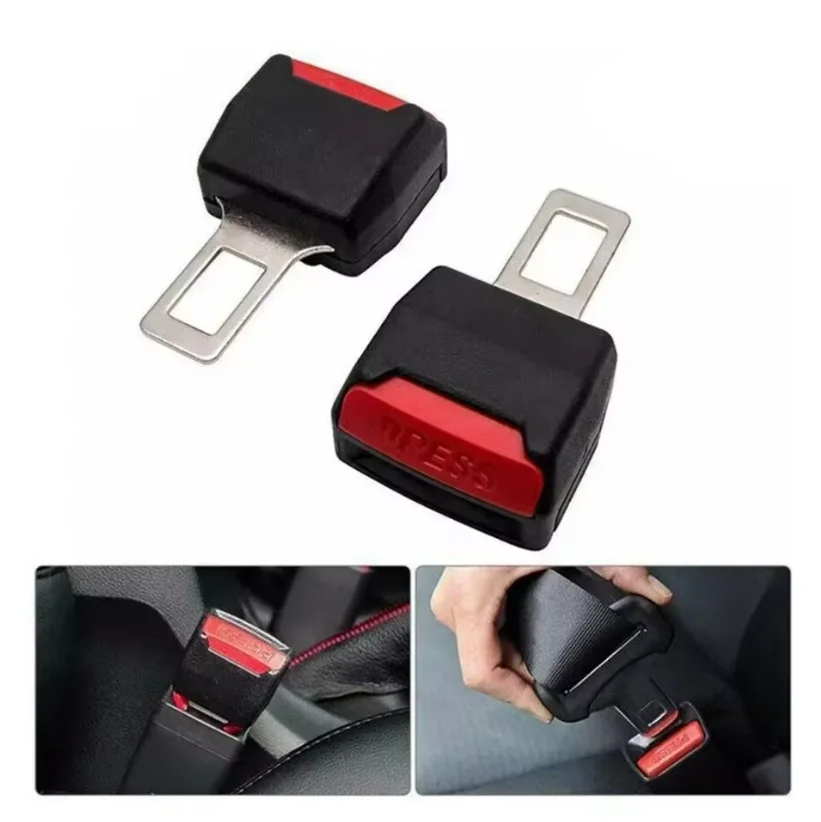 2Pcs Car Seat Belt Clip Extension Plug Car Safety Seat Lock Buckle Seatbelt Clip Extender Converter Car Seat Accessories