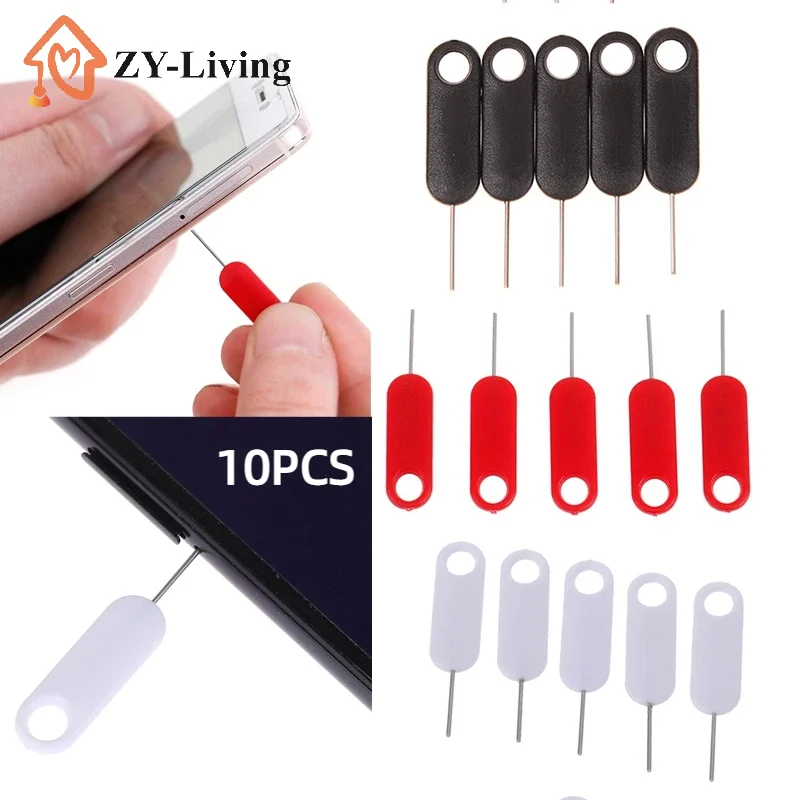 

1/10Pcs Anti-Lost Sim Card Eject Pin Needle Universal Mobile Phone Steel Ejector Pin SIM Card Tray Opener Keyring