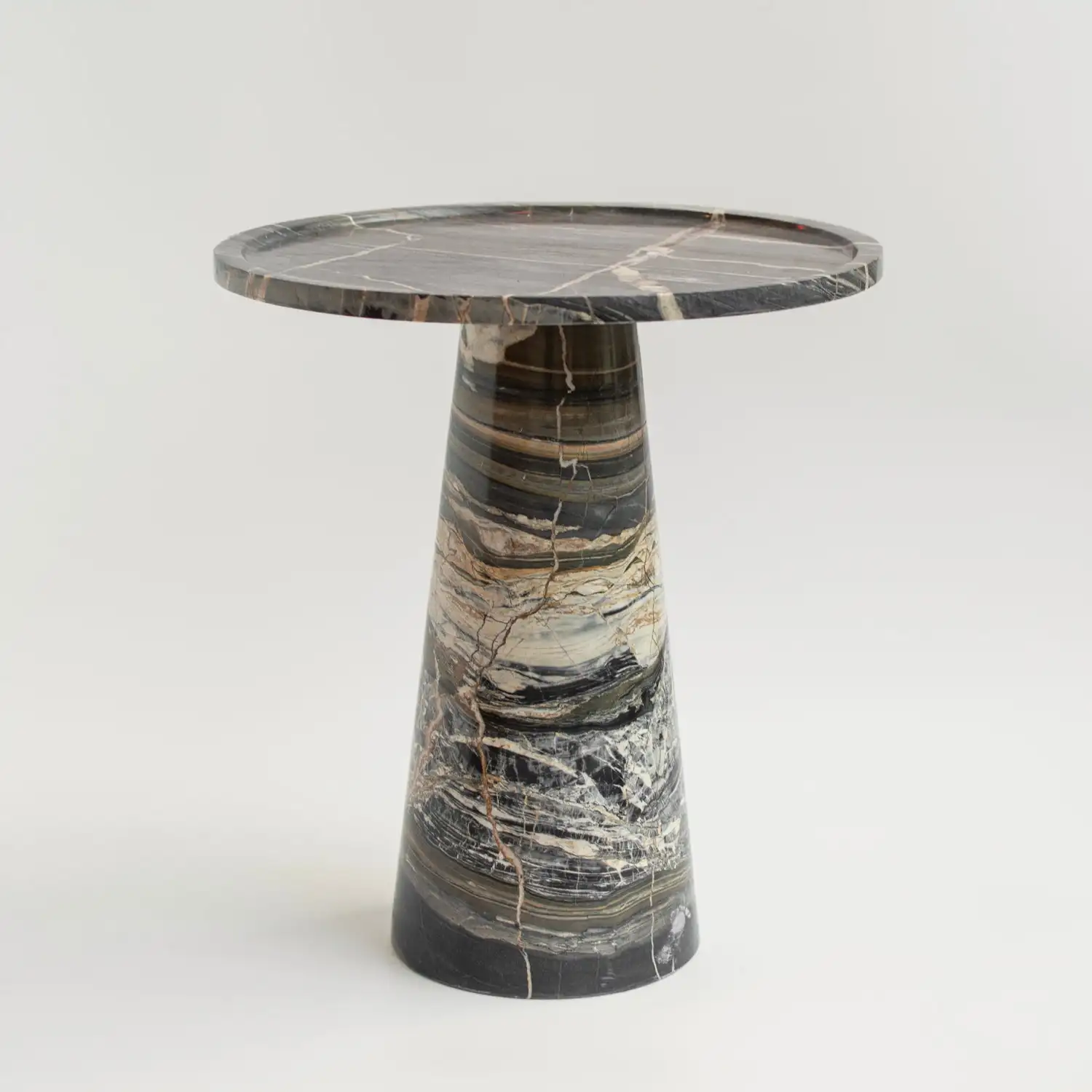 Customized Natural Stone Furniture Marble Bedroom Bedside Table Living Room Calacatta Viola Marble Side Table
