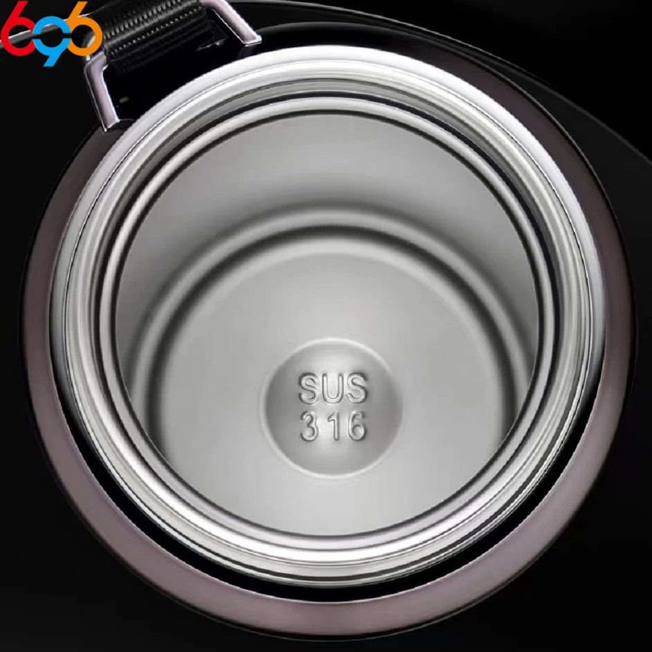 New 600ml Vacuum Flask 316 Stainless Steel Large‑Capacity Water Cup DIY Lettering Thermos Bottle for Tea