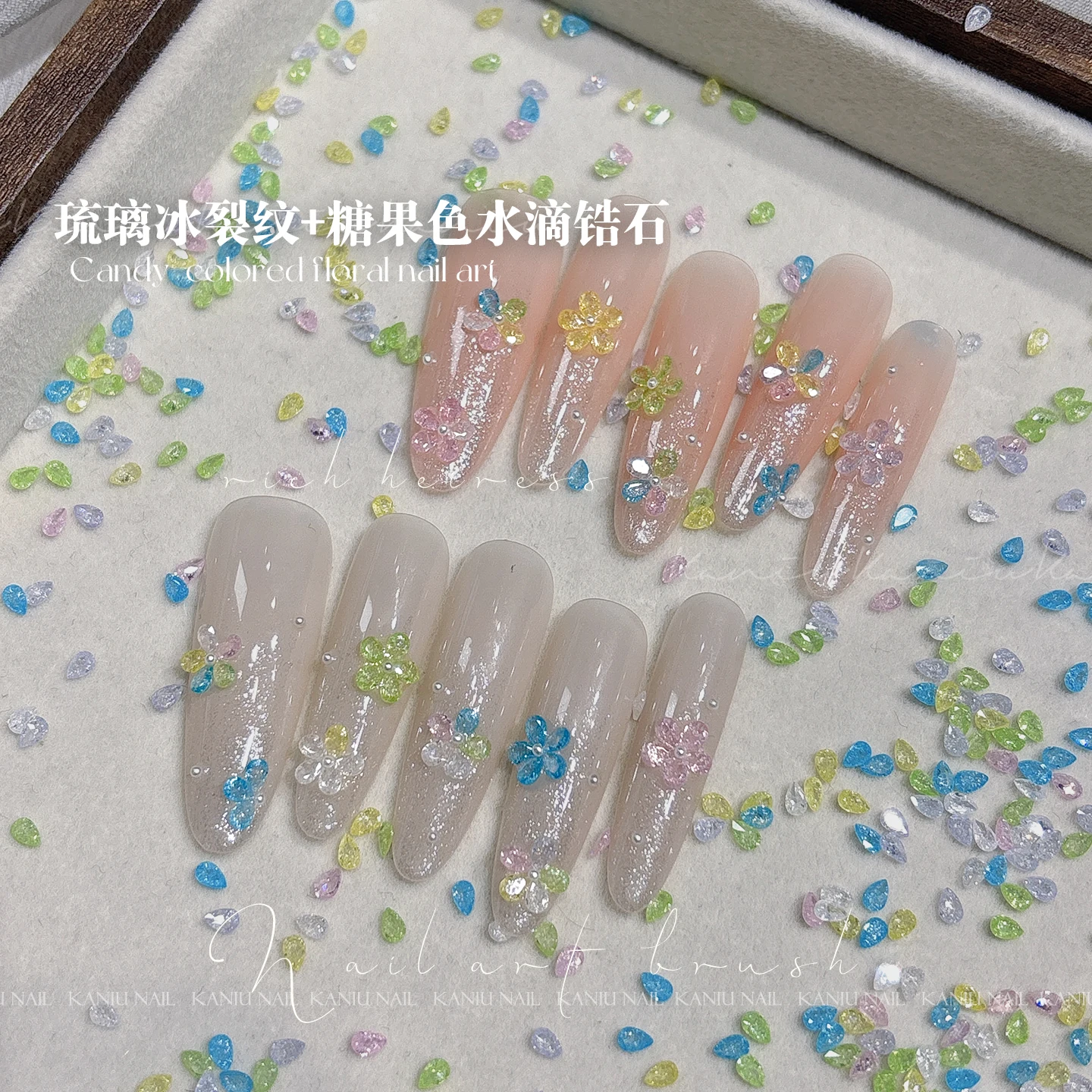 KANIU 50/100PCS MIX 3D Mini Ma - Nail Art Wates reseña y precio