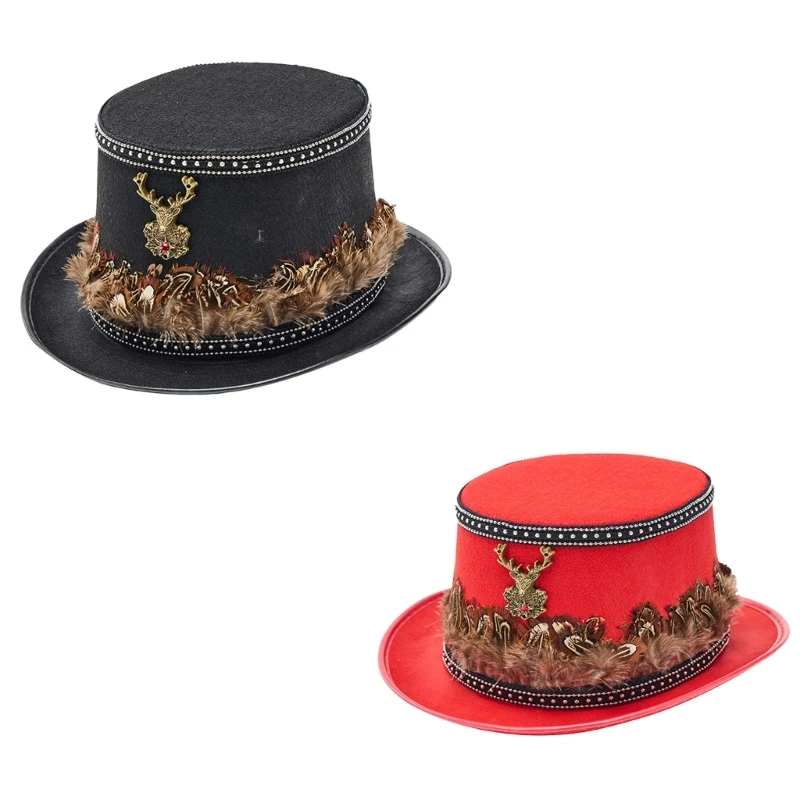 573B Gothic Styles Deer Hat Designed For Fashion Statements