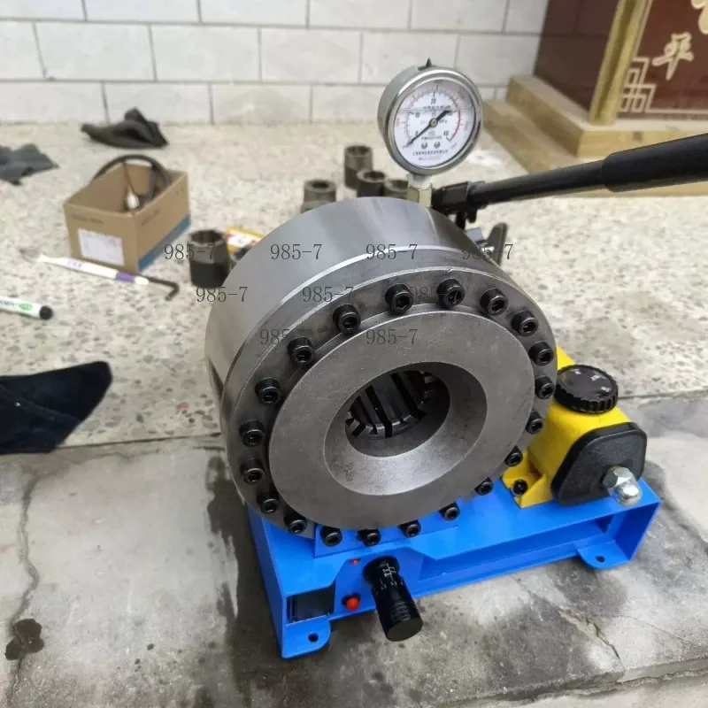 Portable Manual Hydraulic Hose Crimping Tool, Pipe End Forming Machine for Hydraulic Hoses and Fittings