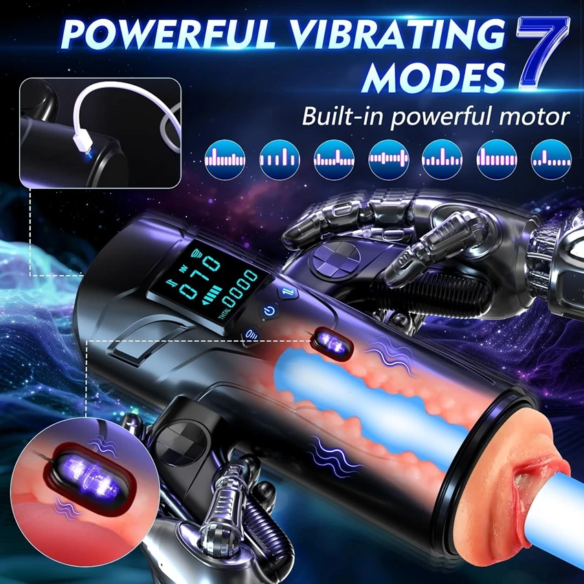 كأس الاستمناء الذكور التلقائي مع مص آلة كهربائية تلسكوبية LCD مع حامل هاتف لعبة الجنس الكبار للرجال #4