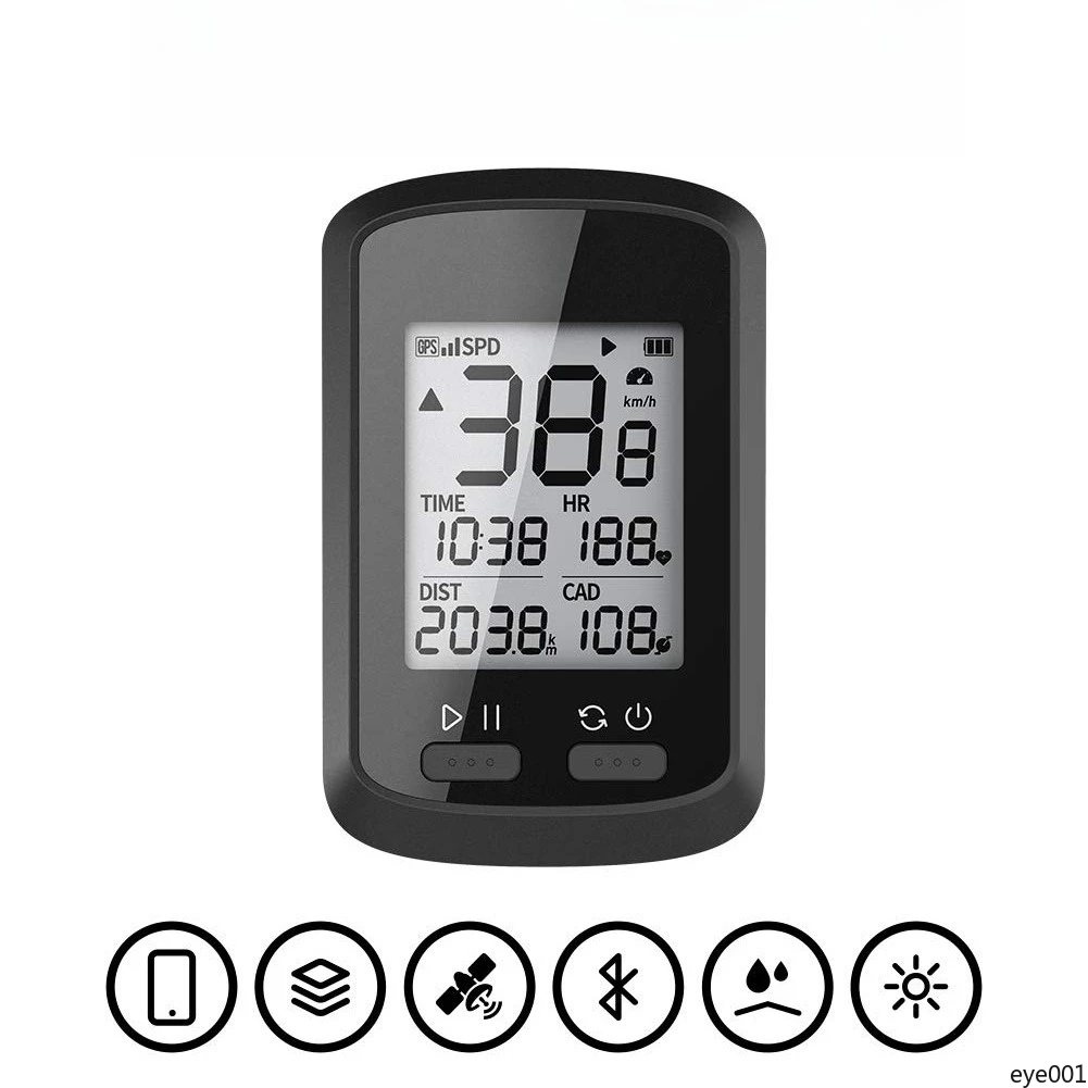

Bike GPS Computer Wireless Speedometer Odometer for Road & Mountain Bikes - Cycling Speed Meter