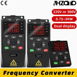 VFD 220V/380V 1Phase 3 Phase 0.75KW to 3KW LED Display Frequency Converter Adjustable Speed Drive Frequency Inverter