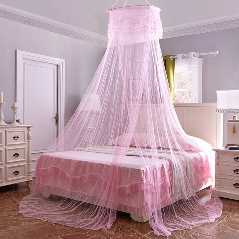 Mosquito Net For , King Size Bed Canopy Hanging Curtain Netting, Princess Round Hoop Sheer Bed Canopy For All