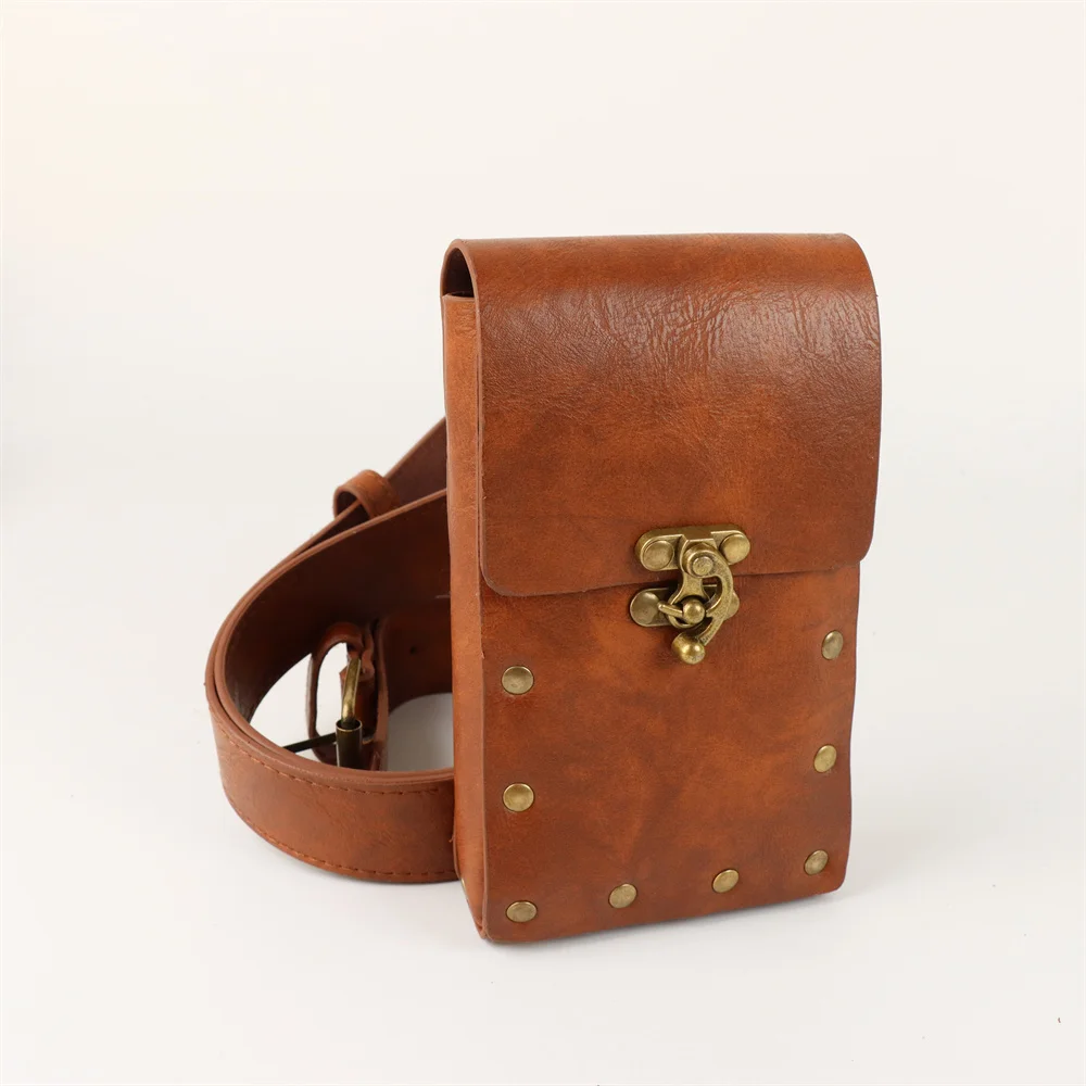 Steampunk middeleeuwse buideltas Viking riem lederen telefoon portemonnee Steampunk piraat kostuum reizen taille heuptasjes portemonnee voor volwassenen