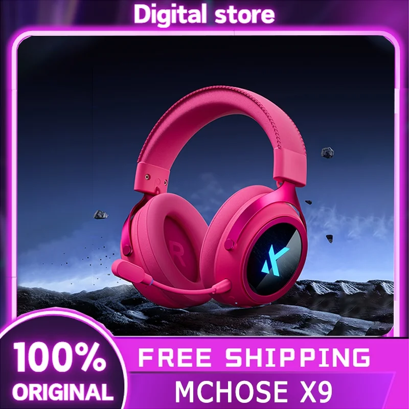 

MCHOSE X9 Wireless Gaming Headphones 2000mAh Tri Mode Headset 53mm Dynamic Drive Low Latency 7.1 Channel Earphone With Micphone