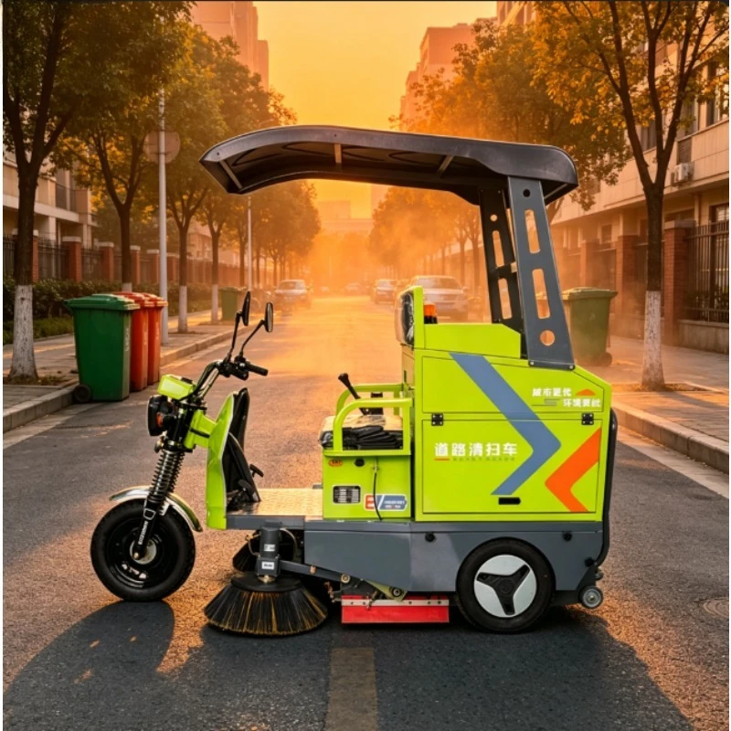 Sweeper Truck Electric Small Street Sweeper Automatic Ride-on Road Sidewalk Cleaner Industrial Floor Sweeping Machine Core Motor