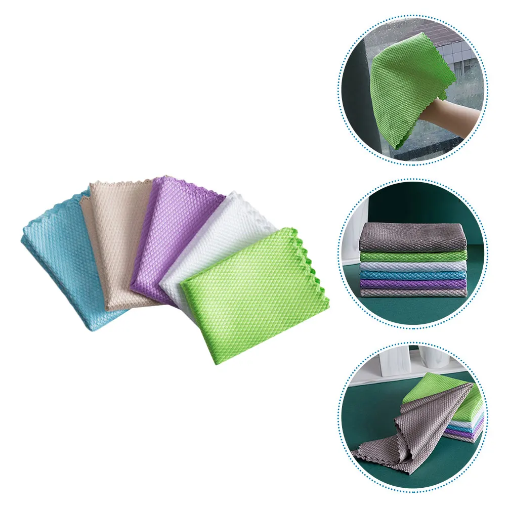 

5 Pieces Premium Microfiber Dishcloths Kitchen Towels Easy Clean Water Absorbing Household Dish Towels for Kitchen