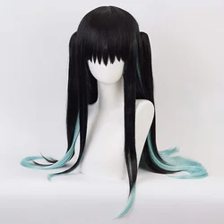 Anime Tokitou Muichirou Cosplay Wig Muichiro Tokito Wig Heat Resistant Synthetic Hair Wigs