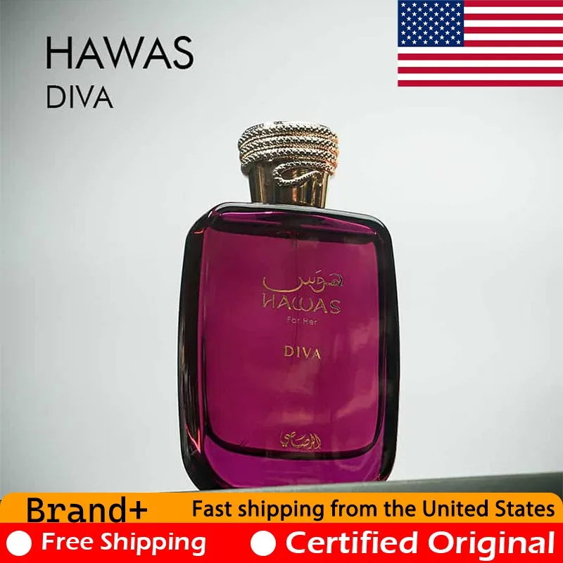 

Rasasi Hawas Diva Eau de Parfum for Women Spray 3.4 Oz Premium Arabian Perfumes Lasting Oriental Floral Pheromones Perfume 100ML