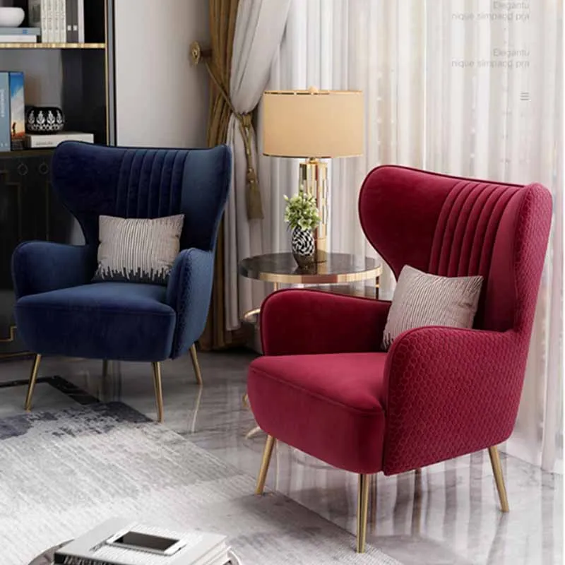 Relax Kawaii Living Room Chairs Armrest Red Cool Comfy Ergonomic Vanity Chairs Floor Nordic Modern Fauteuil Salon Home Furniture