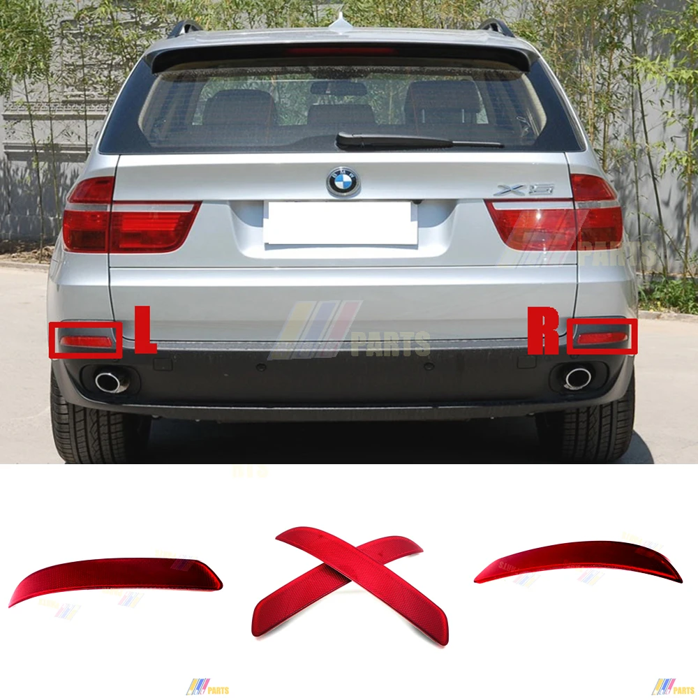 

Rear bumper ReflectorFit 07-13 BMW X5 Msport E70 X5M 3.0d 3.0sd 3.0si 4.8i 30d 35i 40d 40i 50i M50d SAV Side